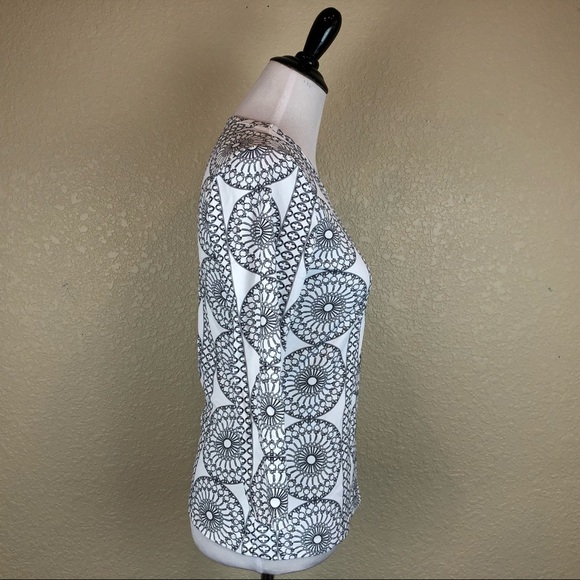 J. McLaughlin Blouse Shirt Top White Long Sleeve S - Picture 3 of 5